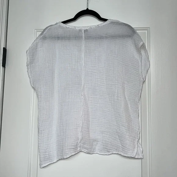 Michael Stars Draya gauze v-neck top - Picture 2 of 3